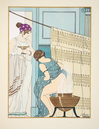 Woman Sitting on a Large Pot by Joseph Kuhn Regnier